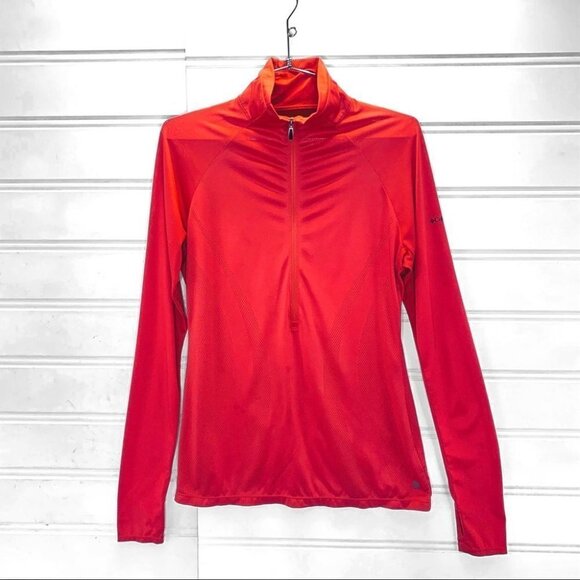 COLUMBIA TITANIUM QUARTER ZIP PULLOVER ORANGE LIGHT SWEATSHIRT WOMEN SIZ… - Picture 3 of 15